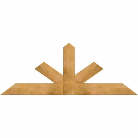 Ekena Millwork Saratoga Rough Sawn Timber Gable Bracket, Western Red Cedar, 72"W x 27"H x 2"D x 6"F, 9/12 Pitch GBW072X27X0206SAR00RWR